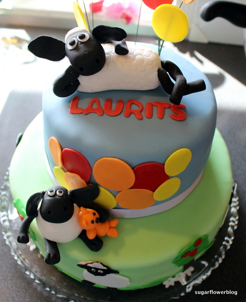 Shaun the Sheep Cake for 1st birthday Karen s Sugar Flower Blog