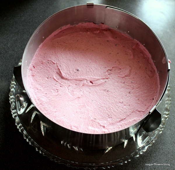 cake with raspberry mousse